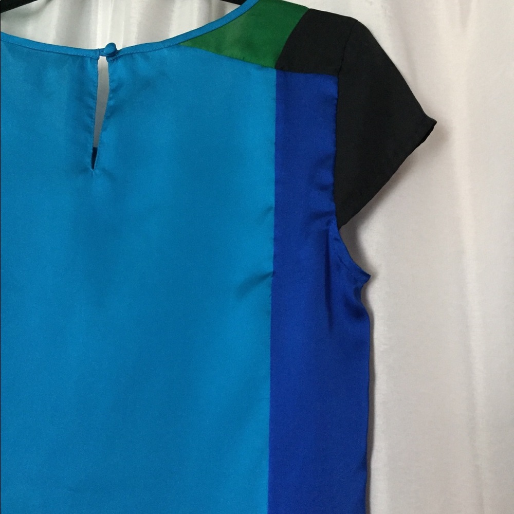 Express Color Block silk blouse - Picture 6 of 7